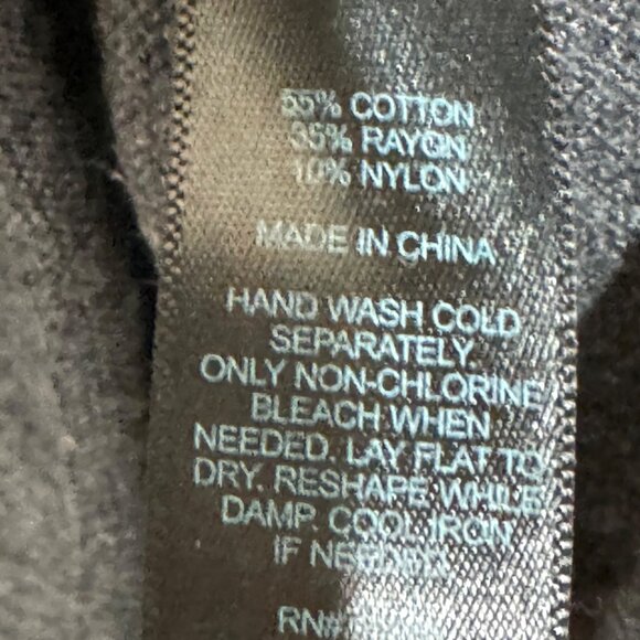 Express Womens Oversized V-Neck Charcoal Grey Sweater With Side Zippers S - Picture 5 of 5